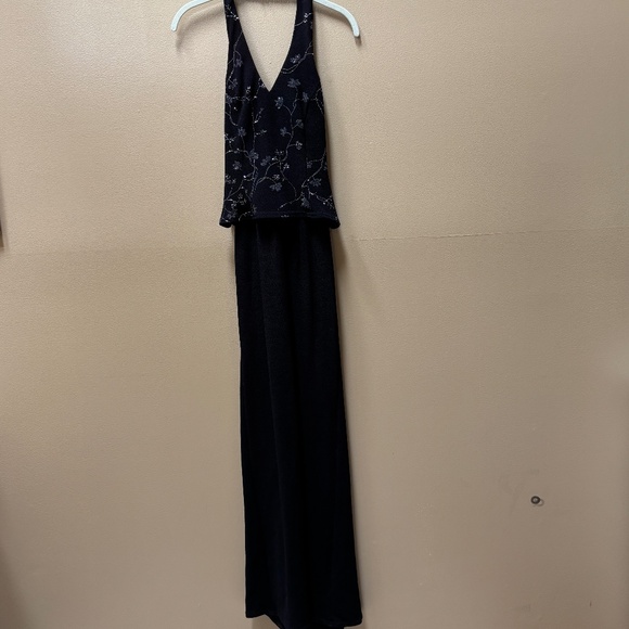 Scott McClintock Dresses & Skirts - Scott McClintock Millennium 2000 Black/Silver Maxi Vintage Halter Dress Size 6